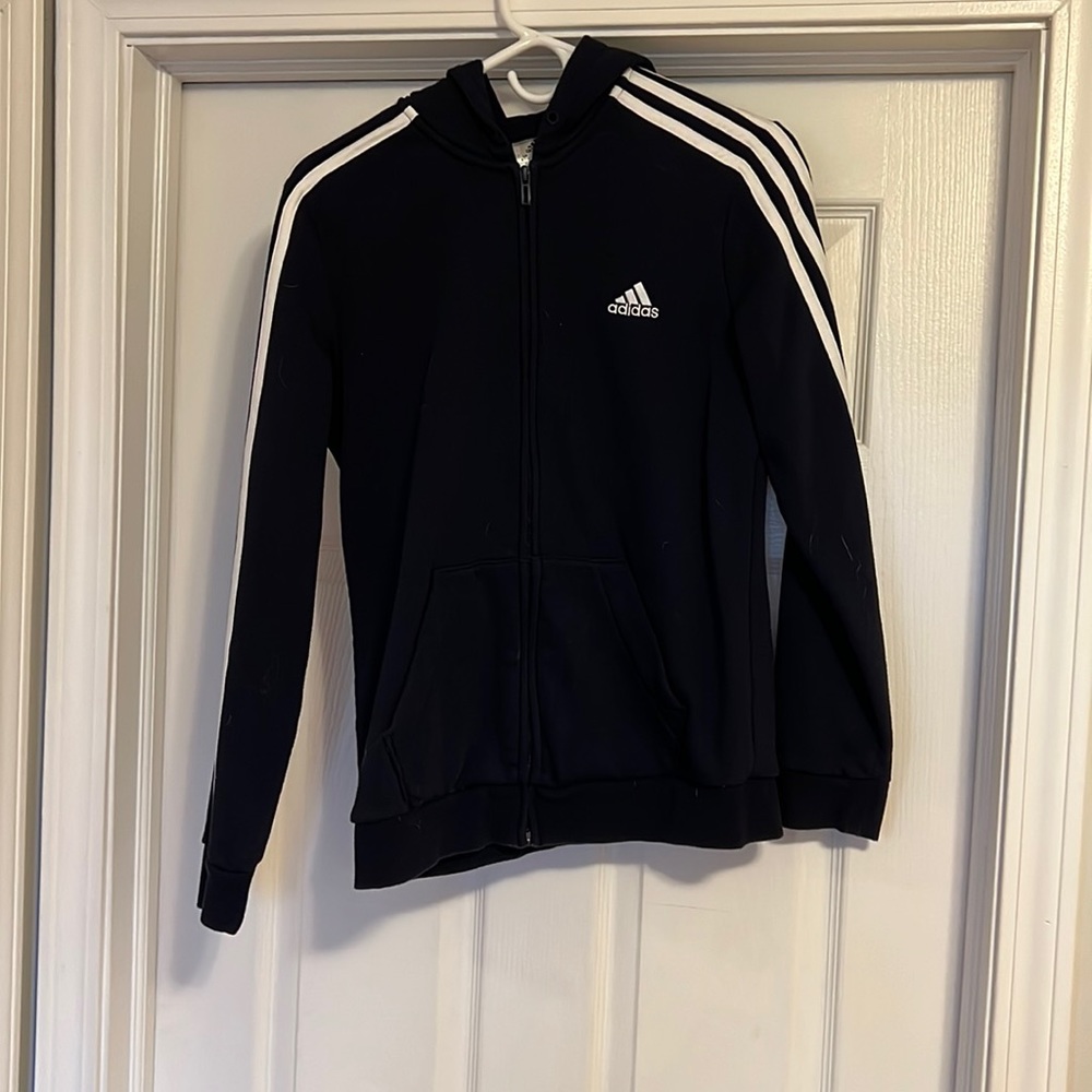 Adidas-navel blue zip up